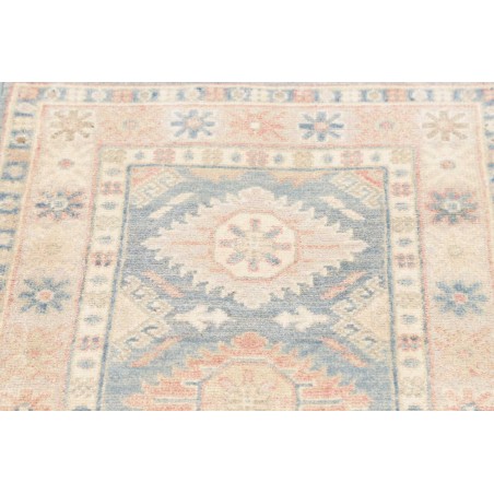 Tappeto Kazak Afghanistan bianco grigio 65x343