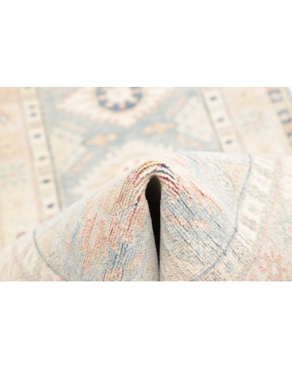 Tappeto Kazak Afghanistan bianco grigio 65x343
