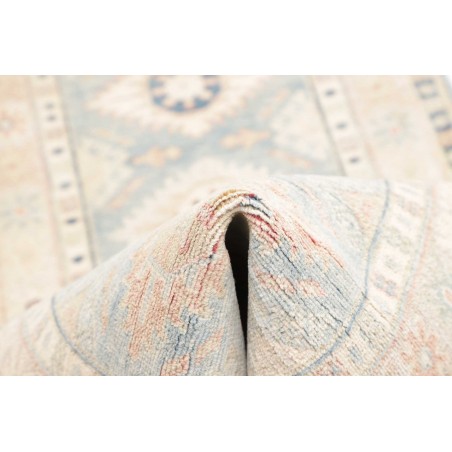 Tappeto Kazak Afghanistan bianco grigio 65x343