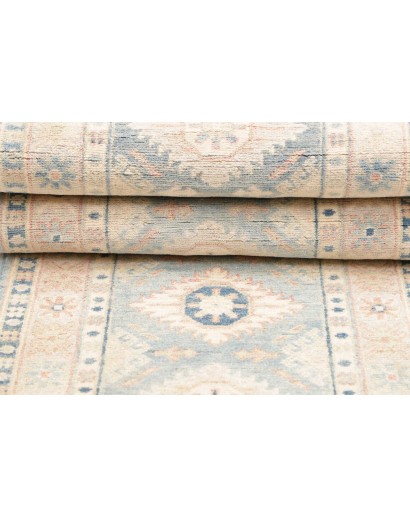 Tappeto Kazak Afghanistan bianco grigio 65x343