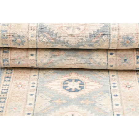 Tappeto Kazak Afghanistan bianco grigio 65x343