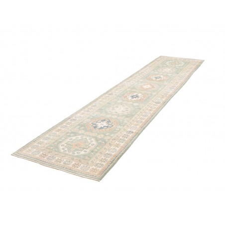 Tappeto Kazak Afghanistan bianco 83x354