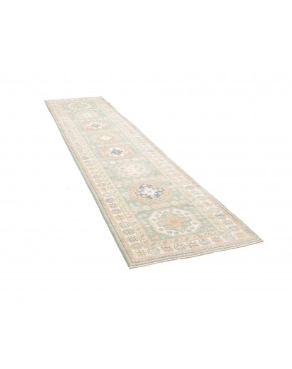 Tappeto Kazak Afghanistan bianco 83x354