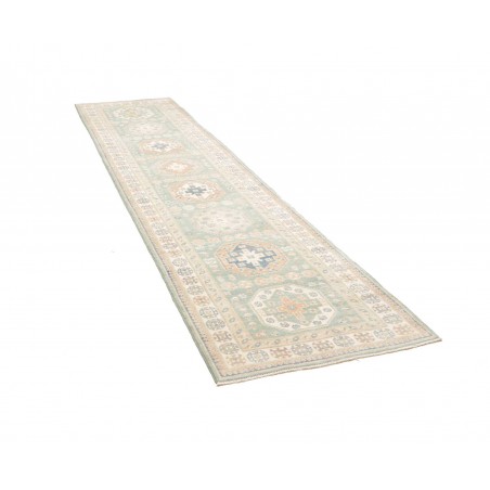 Tappeto Kazak Afghanistan bianco 83x354