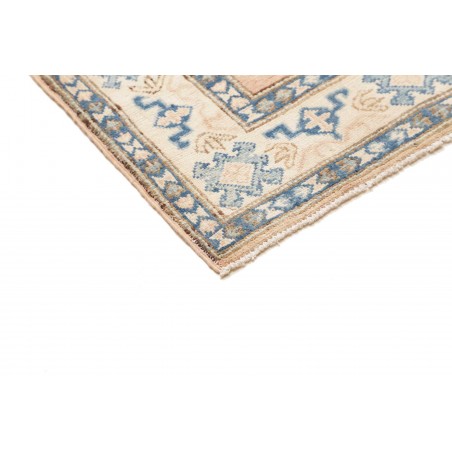 Tappeto Kazak Afghanistan bianco azzurro 77x373