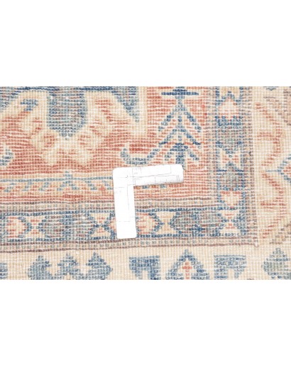 Tappeto Kazak Afghanistan bianco azzurro 77x373