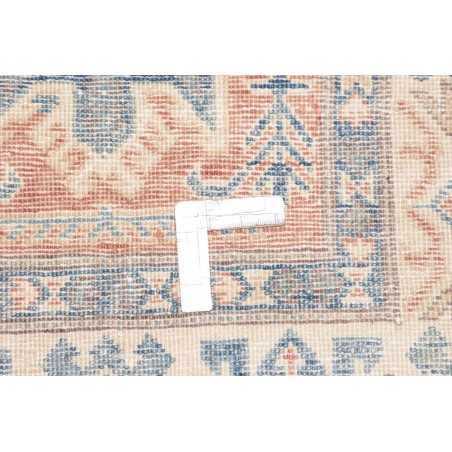 Tappeto Kazak Afghanistan bianco azzurro 77x373