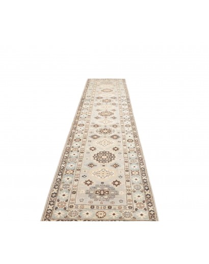 Tappeto Kazak Afghanistan bianco 84x392