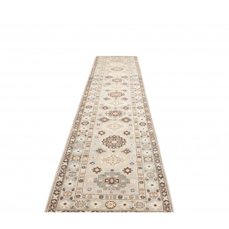 Tappeto Kazak Afghanistan bianco 84x392