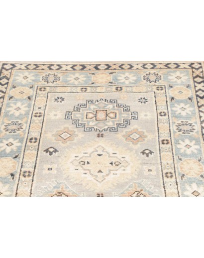 Tappeto Kazak Afghanistan bianco 84x392