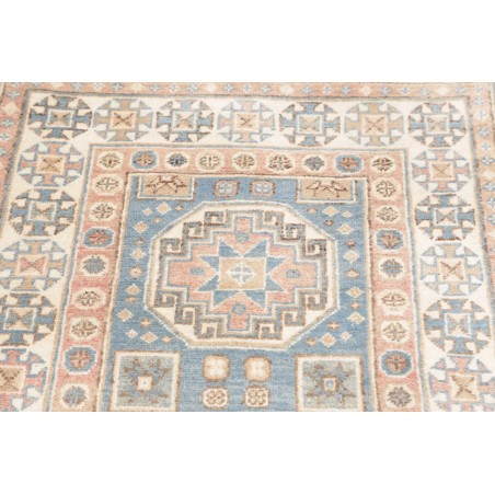 Tappeto Kazak Afghanistan bianco azzurro 79x586