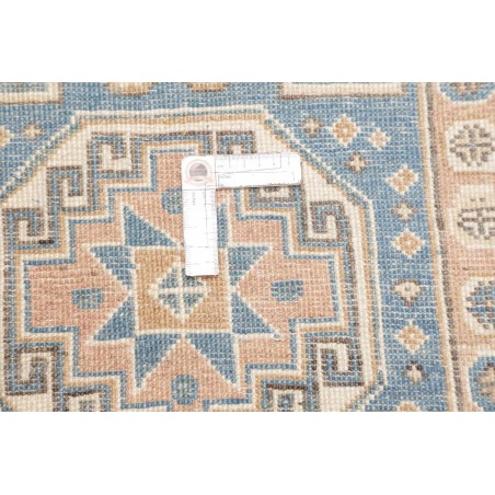Tappeto Kazak Afghanistan bianco azzurro 79x586