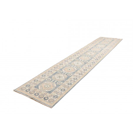 Tappeto Kazak Afghanistan bianco grigio 90x394