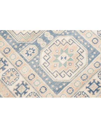 Tappeto Kazak Afghanistan bianco grigio 90x394