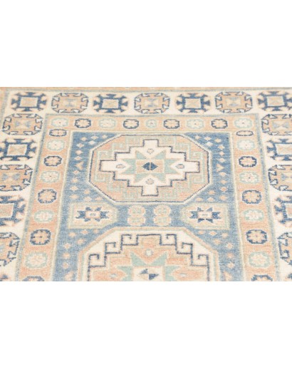 Tappeto Kazak Afghanistan bianco grigio 90x394