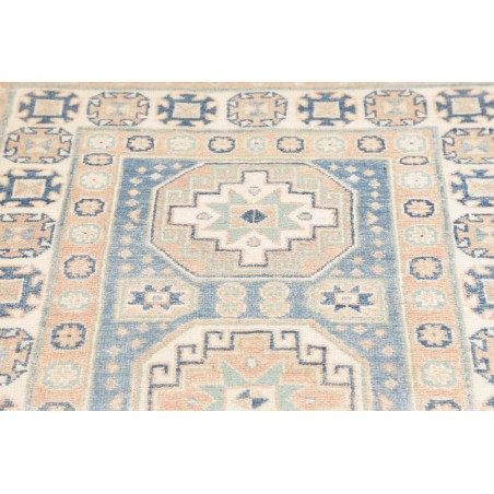 Tappeto Kazak Afghanistan bianco grigio 90x394