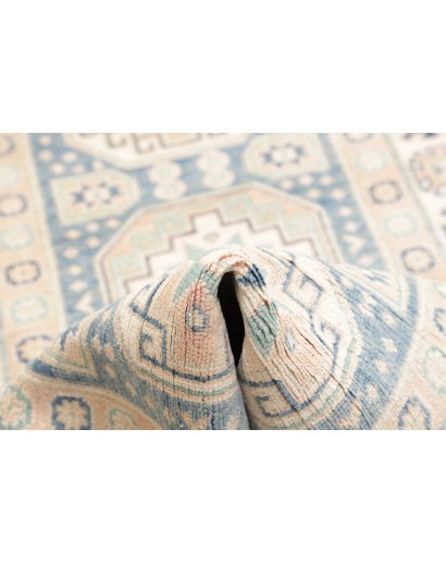 Tappeto Kazak Afghanistan bianco grigio 90x394