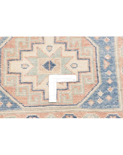 Tappeto Kazak Afghanistan bianco grigio 90x394