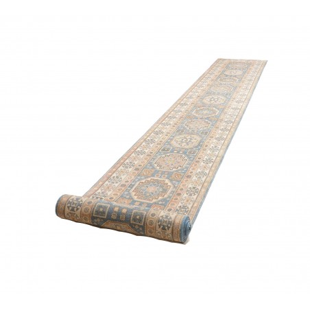 Tappeto Kazak Afghanistan bianco azzurro 83x586