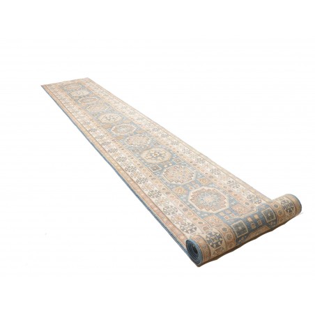 Tappeto Kazak Afghanistan bianco azzurro 83x586