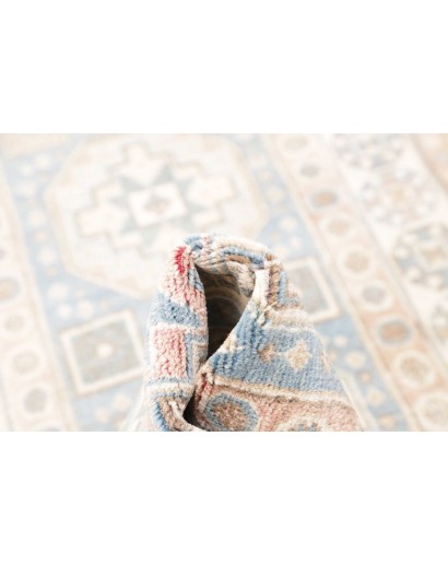 Tappeto Kazak Afghanistan bianco azzurro 83x586