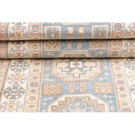 Tappeto Kazak Afghanistan bianco azzurro 83x586