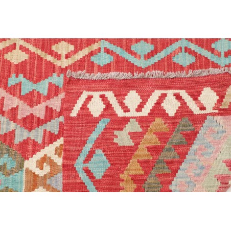 Tappeto Kilim Afghanistan rosso bianco 82x302
