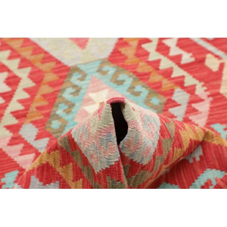 Tappeto Kilim Afghanistan rosso bianco 82x302