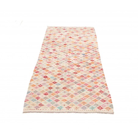Tappeto Kilim Afghanistan bianco arancione 79x242