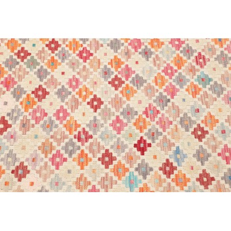 Tappeto Kilim Afghanistan bianco arancione 79x242