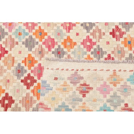 Tappeto Kilim Afghanistan bianco arancione 79x242