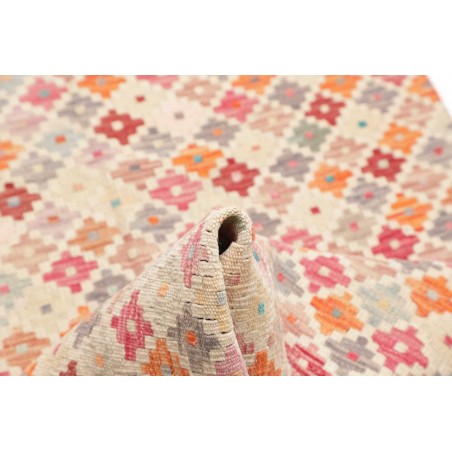 Tappeto Kilim Afghanistan bianco arancione 79x242