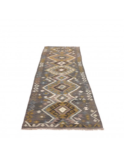 Tappeto Kilim Afghanistan azzurro 85x302