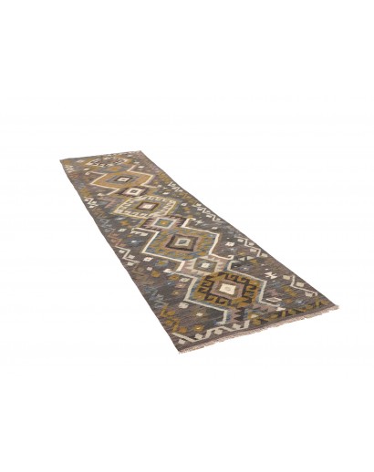 Tappeto Kilim Afghanistan azzurro 85x302