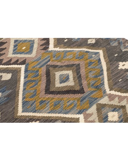 Tappeto Kilim Afghanistan azzurro 85x302