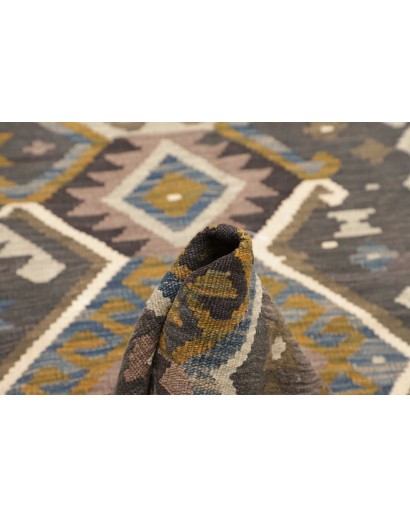 Tappeto Kilim Afghanistan azzurro 85x302
