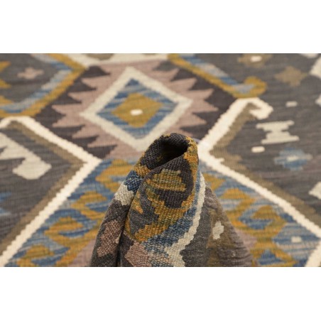 Tappeto Kilim Afghanistan azzurro 85x302