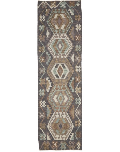 Tappeto Kilim Afghanistan azzurro 63x197
