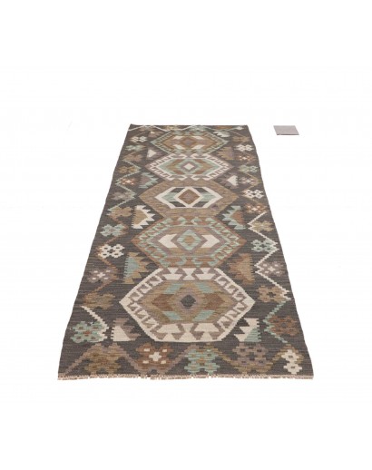Tappeto Kilim Afghanistan azzurro 63x197
