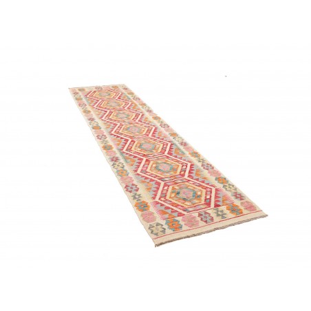 Tappeto Kilim Afghanistan beige rosso 77x283