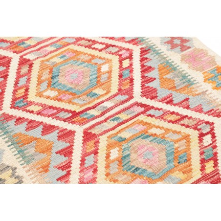 Tappeto Kilim Afghanistan beige rosso 77x283