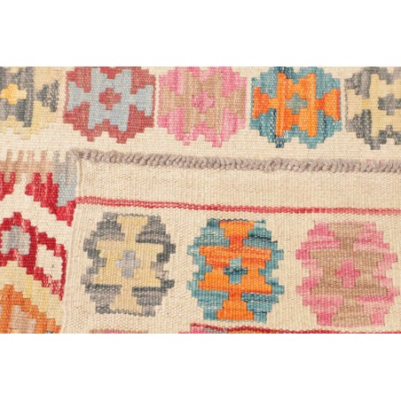 Tappeto Kilim Afghanistan beige rosso 77x283