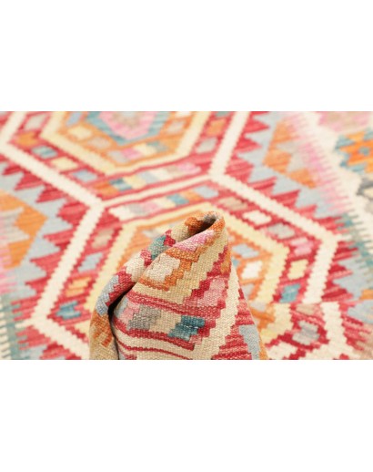 Tappeto Kilim Afghanistan beige rosso 77x283