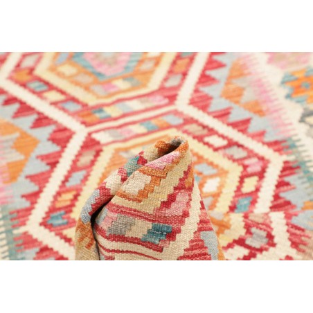 Tappeto Kilim Afghanistan beige rosso 77x283