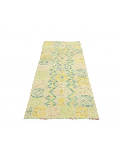 Tappeto Kilim Afghanistan beige giallo 76x235