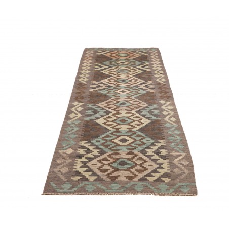 Tappeto Kilim Afghanistan bianco azzurro 85x288