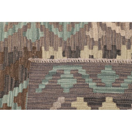 Tappeto Kilim Afghanistan bianco azzurro 85x288