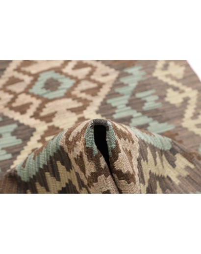 Tappeto Kilim Afghanistan bianco azzurro 85x288