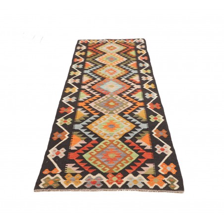Tappeto Kilim Afghanistan grigio arancione 85x292