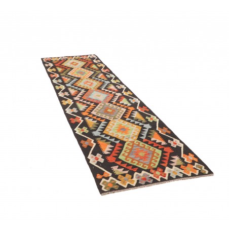 Tappeto Kilim Afghanistan grigio arancione 85x292